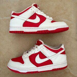 NIKE DUNK LOW (GS) UNIVERSITY RED/WHITE | Sz 5Y / 6.5-7W | Original Box
